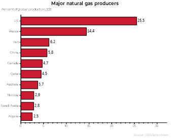Major natural gas producers